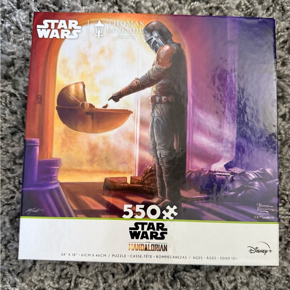 Disney Star Wars Mandalorian Puzzle with Purple and Orange Hues